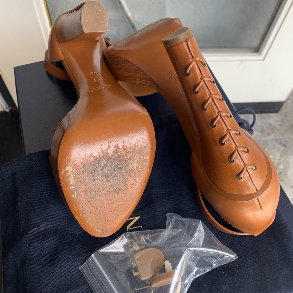 Ralph Lauren Purple Collection Leather Platform - Picture 5 of 5